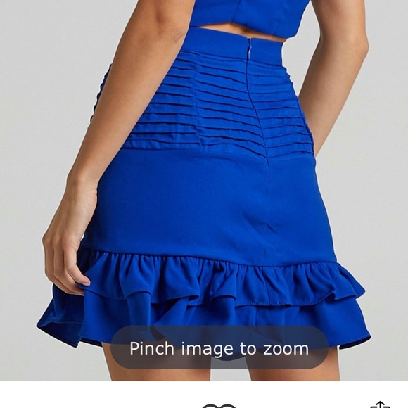 Show po make me stay Teo price set in cobalt skirt size 2 - Picture 3 of 5